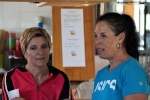 Karine Delarue et Mireille Krause après leur match.